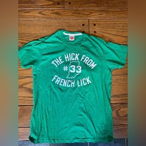 Men’s large Homage Larry Bird “Hick from French Lick” t shirt